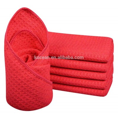 Microfiber Waffle Weave Washcloths Facial Cloth Dish Cloths Dishcloths Household Cleaning Rags