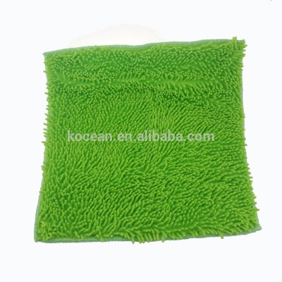 Hot Sale Microfiber Chenille Polishing Cleaning Towel With Mesh